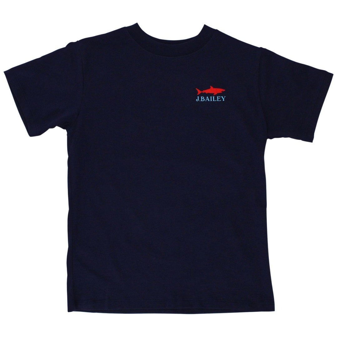 Navy Shark Short Sleeve Logo Tee