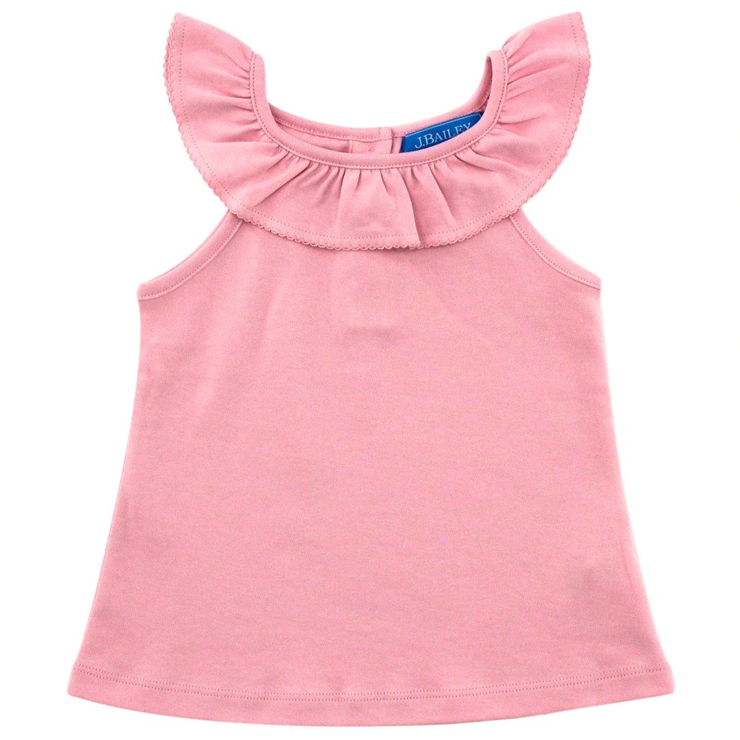 Light Pink Ruffle Collar Top