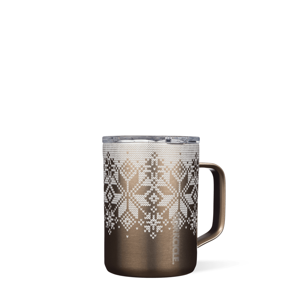 Fairisle Gold Holiday 16oz Coffee Mug