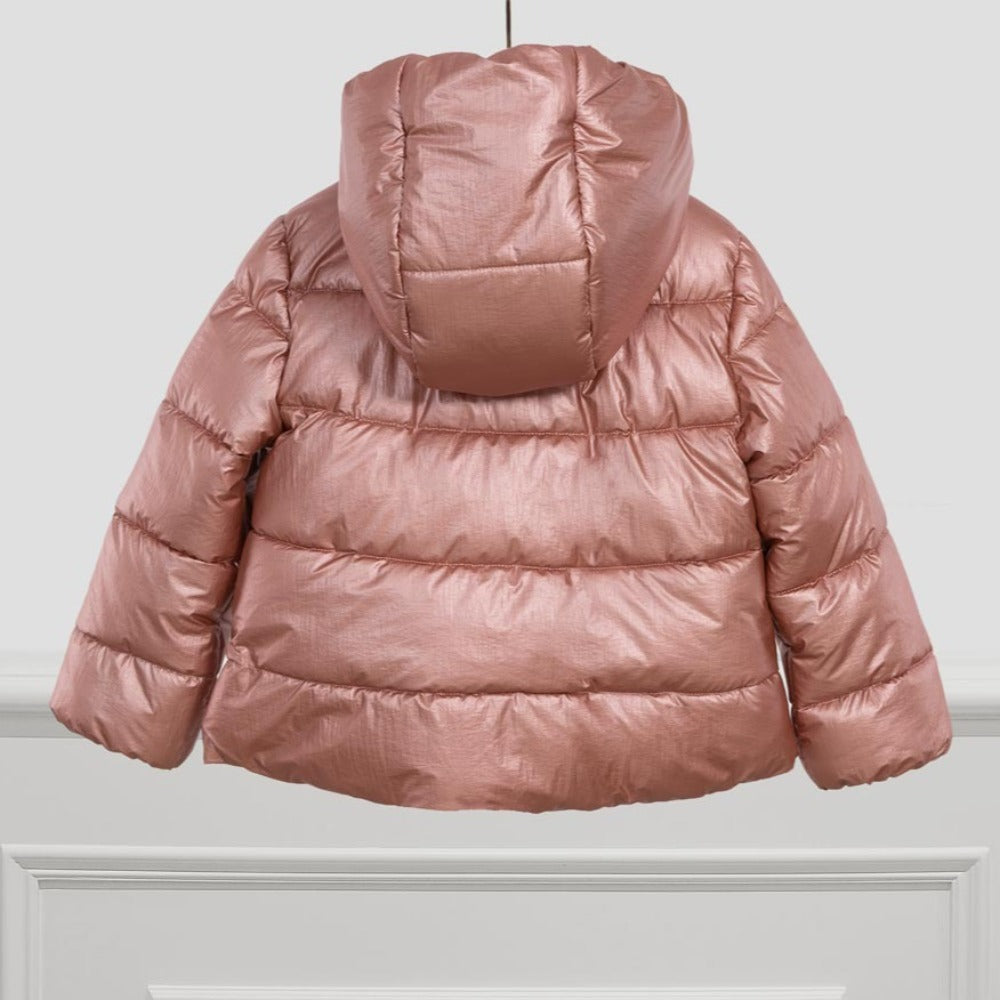 Blush Metallic Puffer Jacket