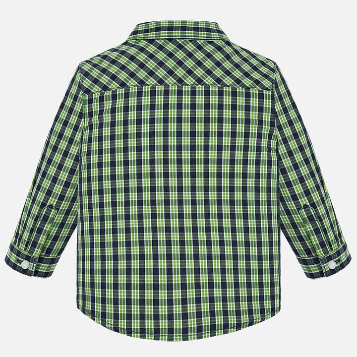 Green & Navy Plaid Button Up