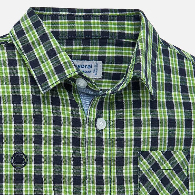 Green & Navy Plaid Button Up