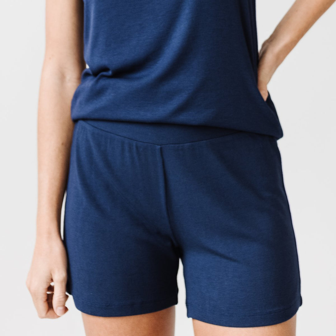 Rib-Knit Bamboo Lounge Short