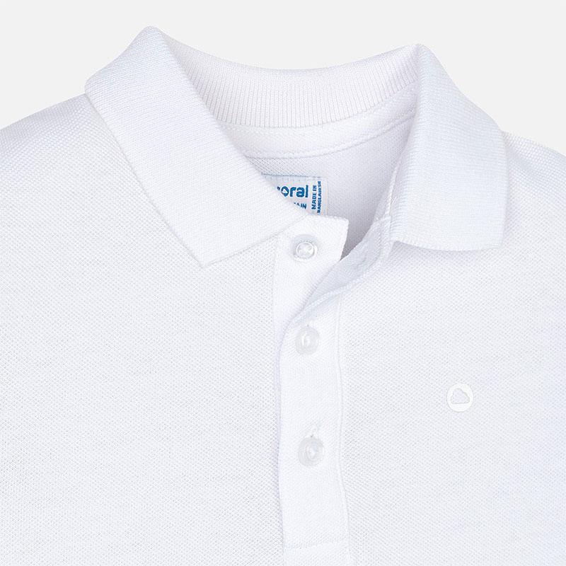 White Short Sleeve Polo Shirt 