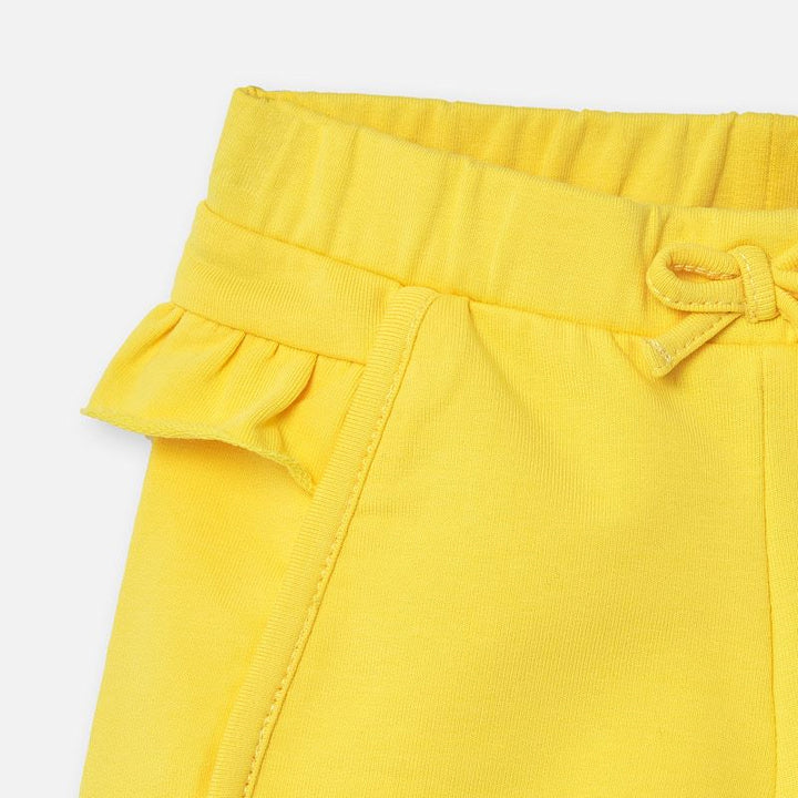 Yellow Ruffle Shorts