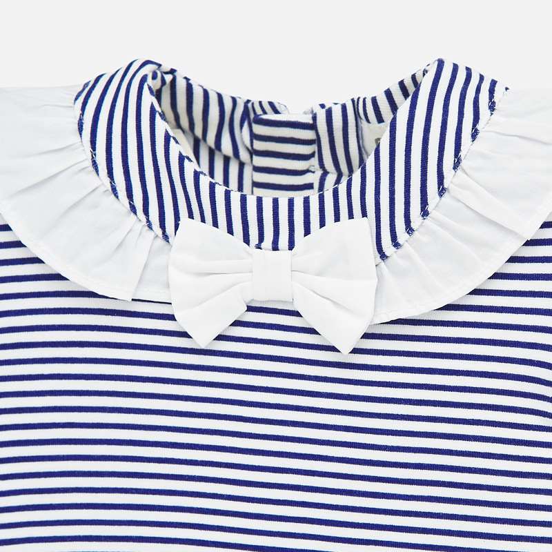 Navy & White Stripe Romper with Hat