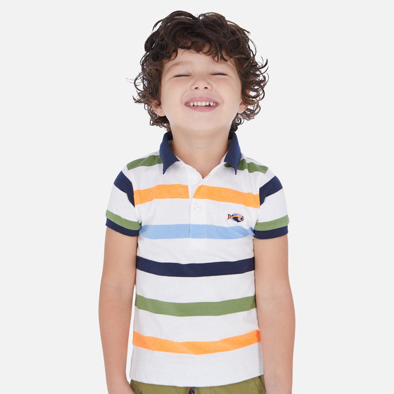 Jungle Stripe Short Sleeve Polo