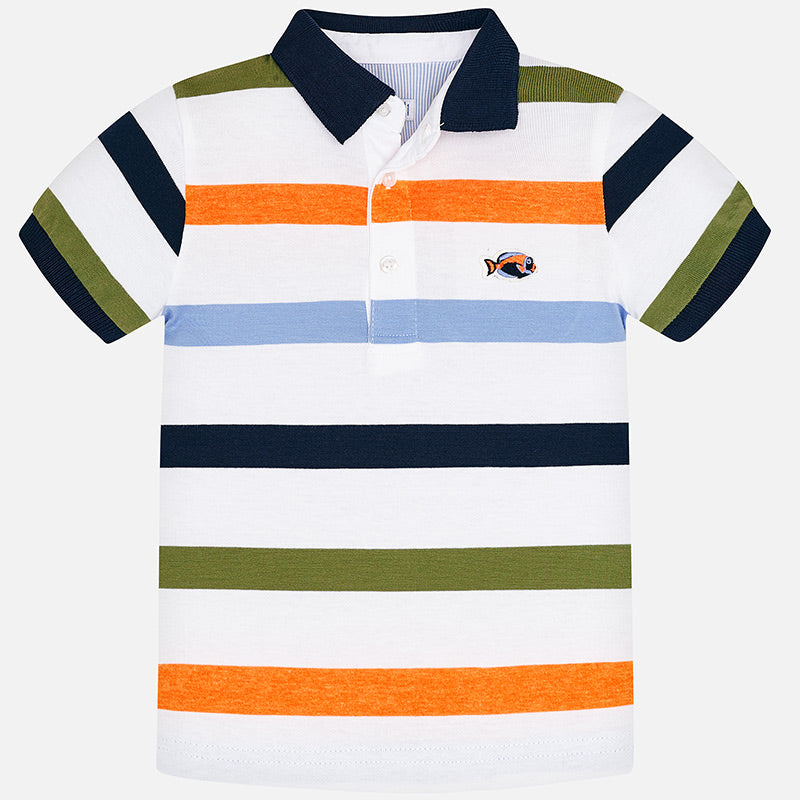 Jungle Stripe Short Sleeve Polo