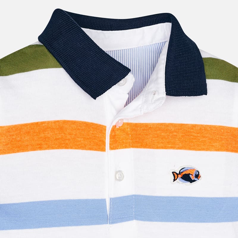 Jungle Stripe Short Sleeve Polo