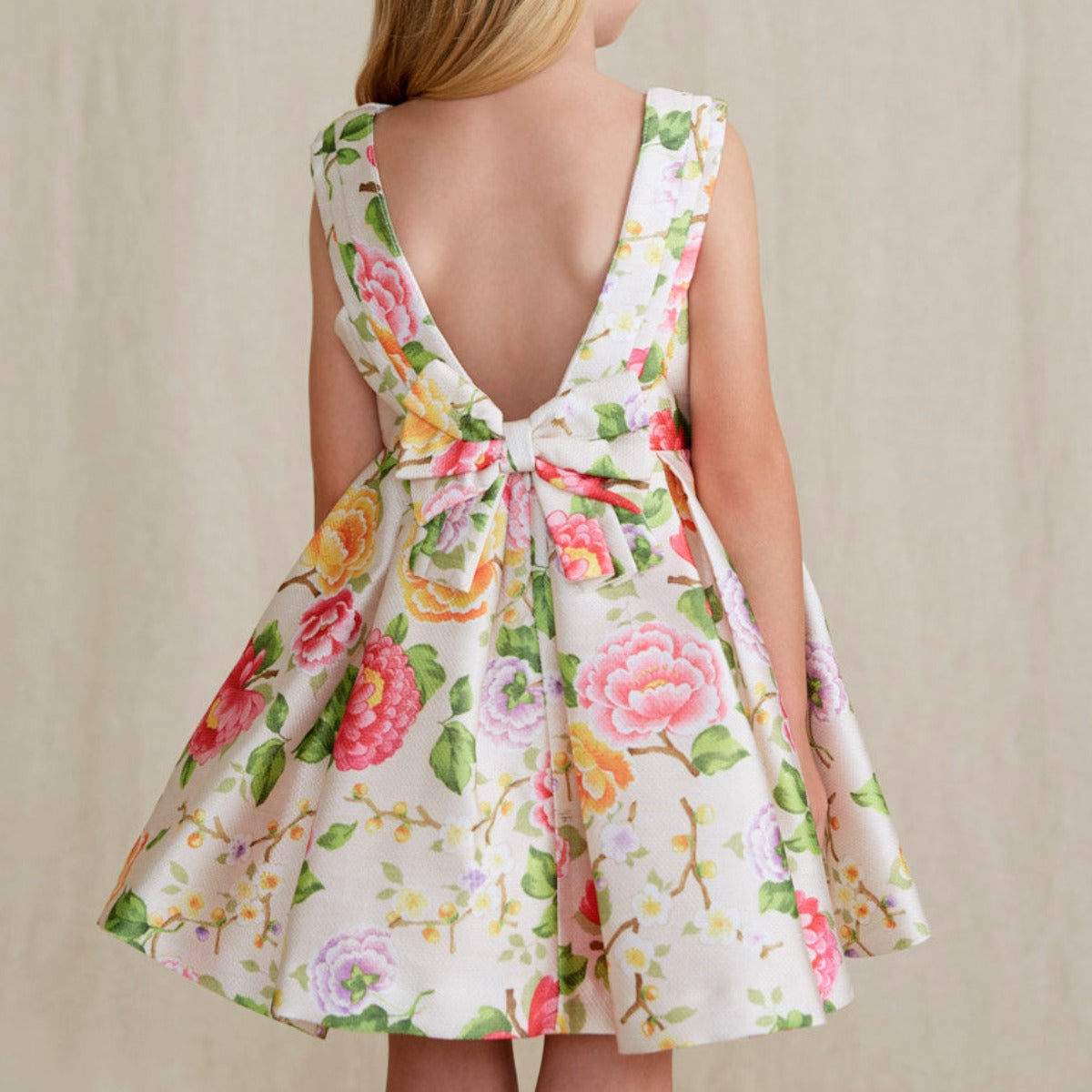 Bubblegum Floral Structured Dress