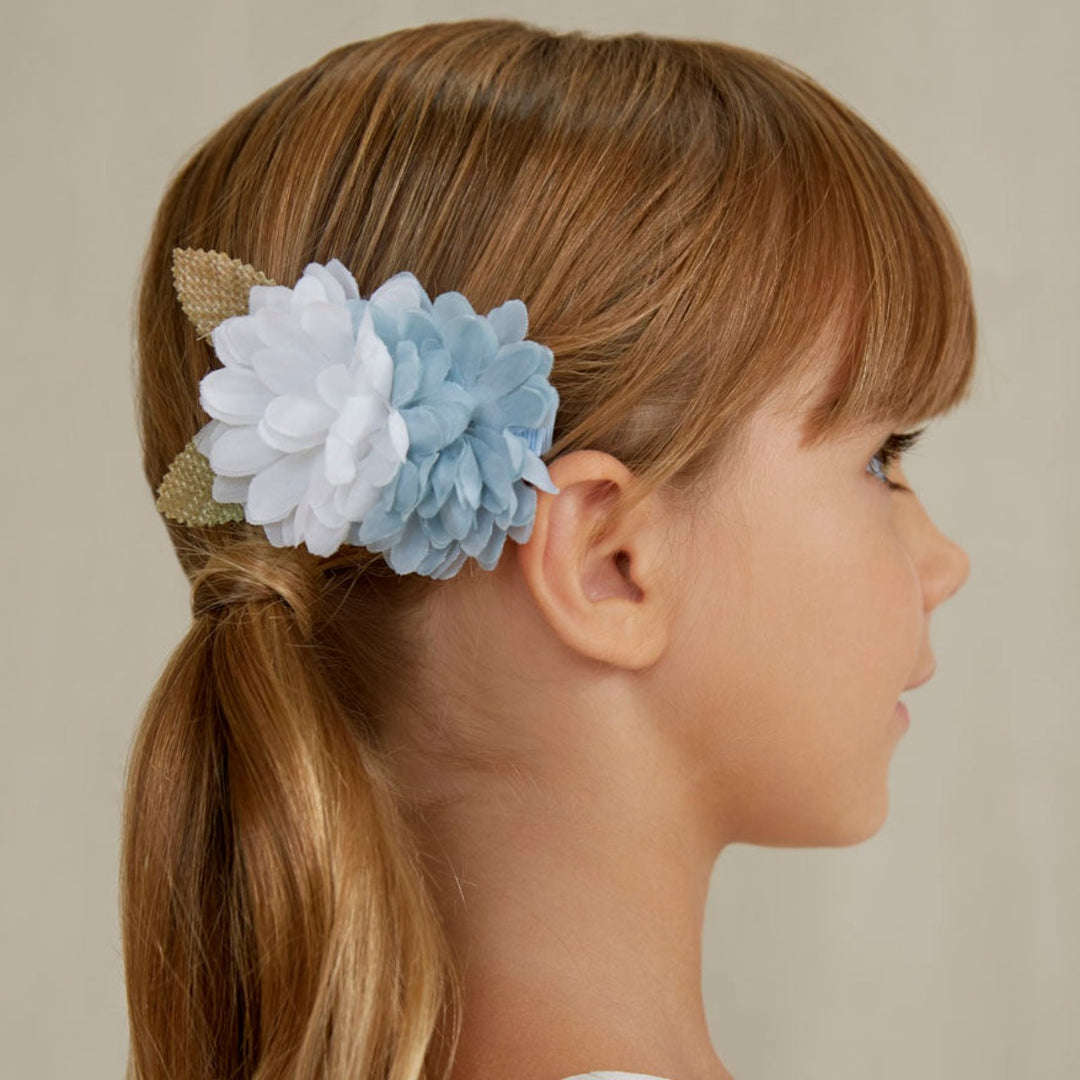 Light Blue Flower Hair Clip