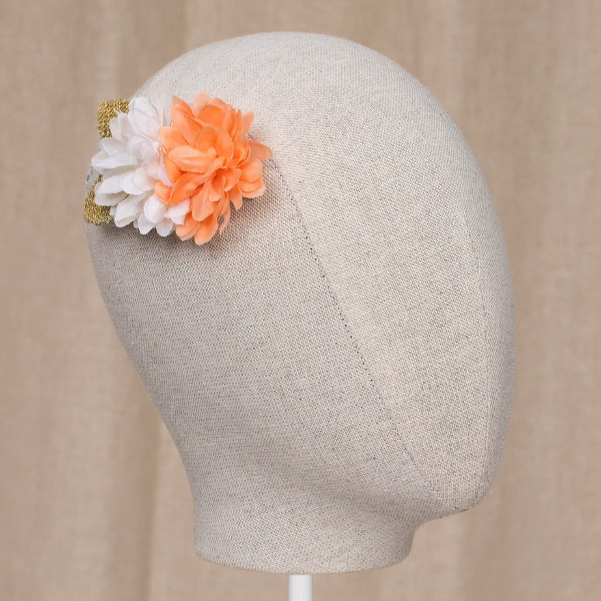 Salmon Pink Flower Hair Clip