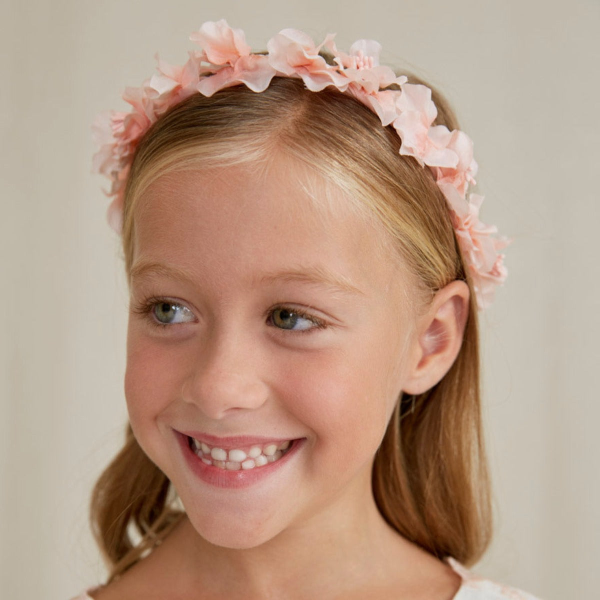 Salmon Pink Flower Crown