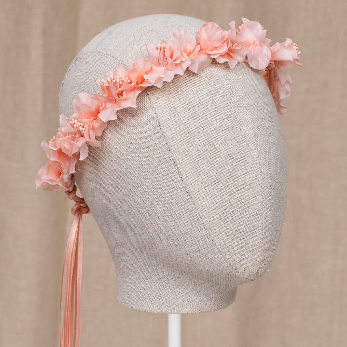 Salmon Pink Flower Crown