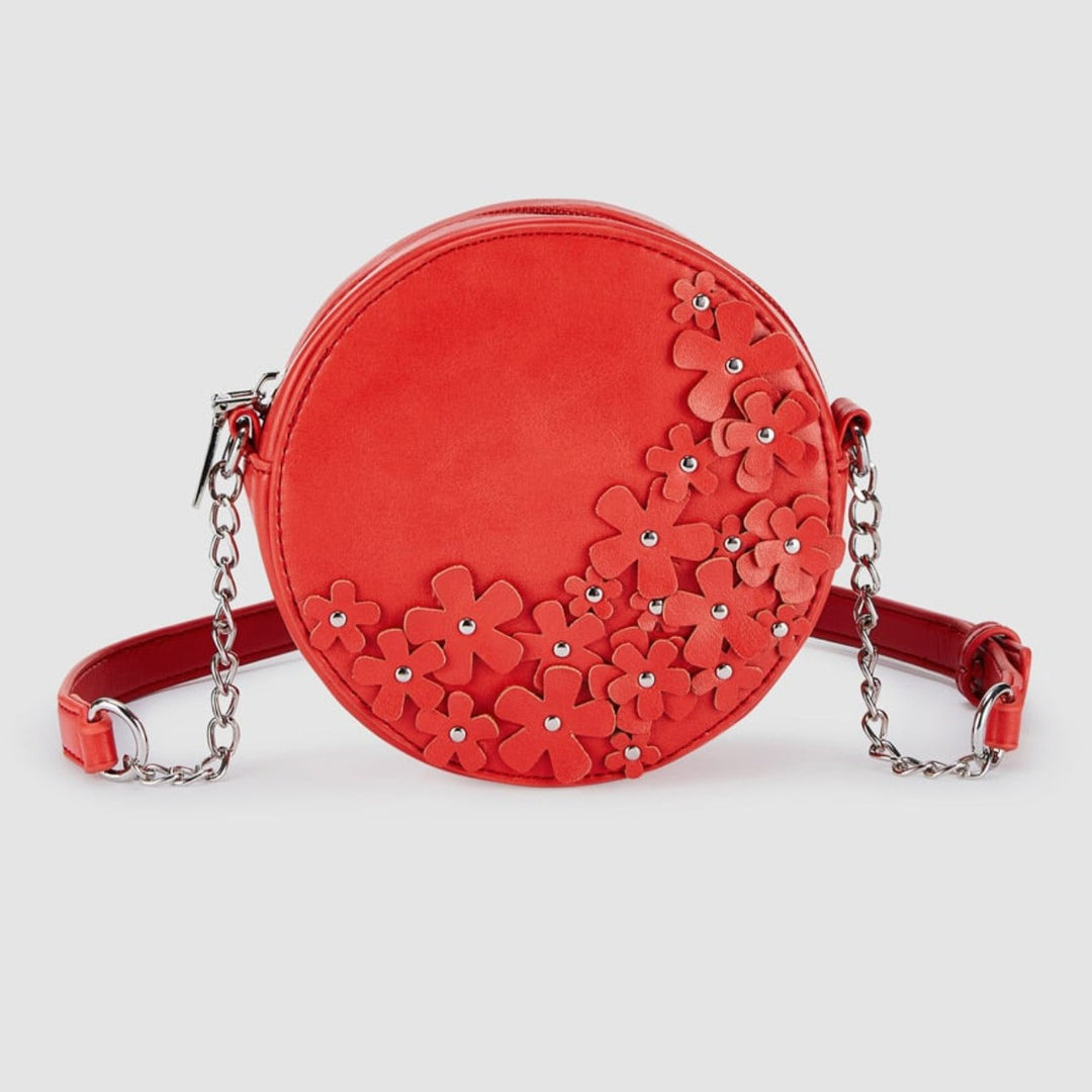 Red Floral Crossbody Bag