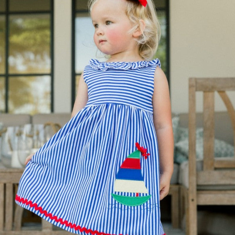 Sailboat Knit Empire Dress