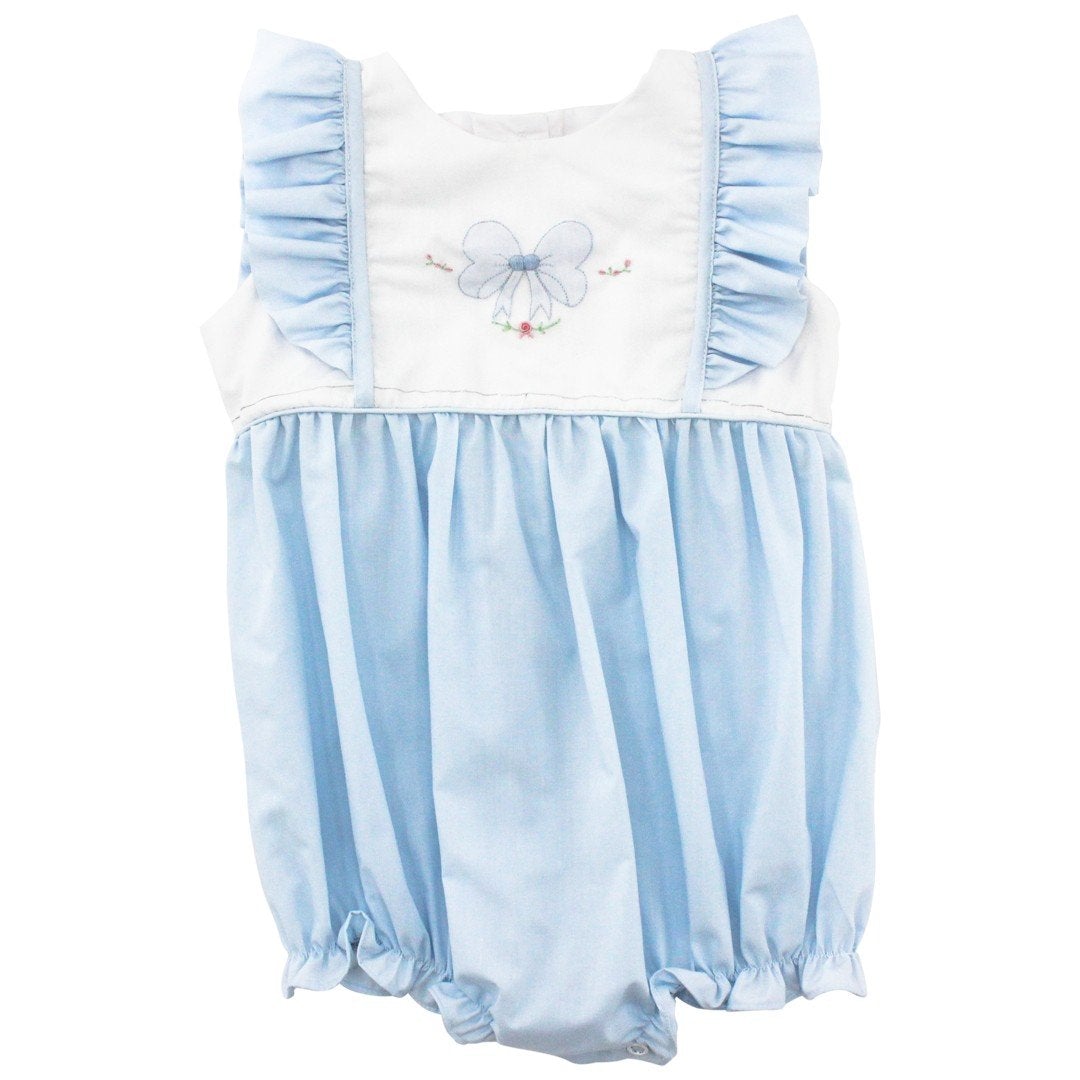 Blue Bow Shadow Work Short Romper