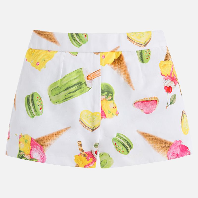 Ice-Cream Print Cotton Shorts