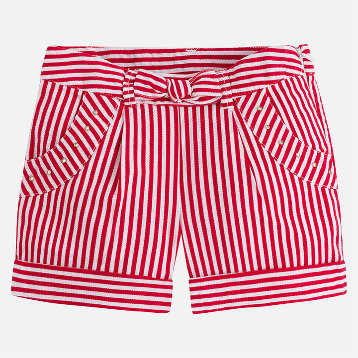 Red & White Stripe Shorts