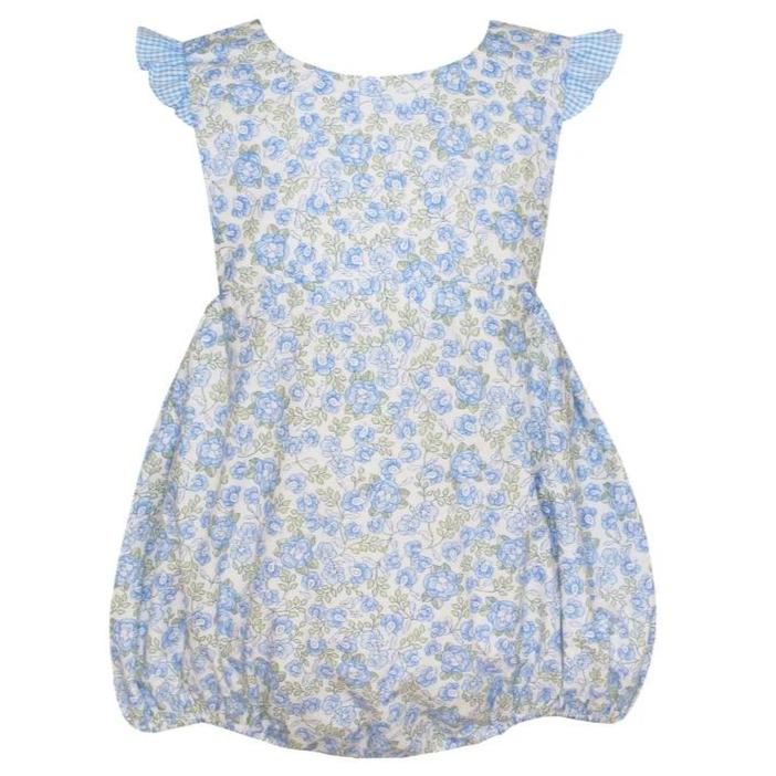 Light Blue Liberty Floral Bubble with Ruffles on the Back