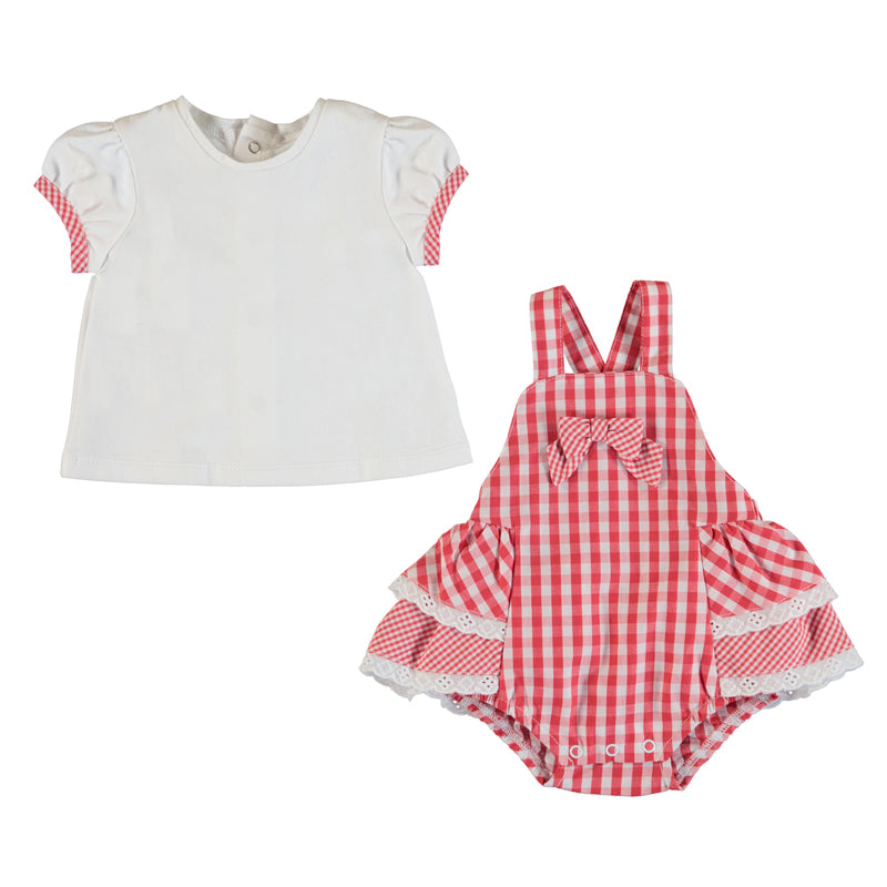 Red & White Onesie Set