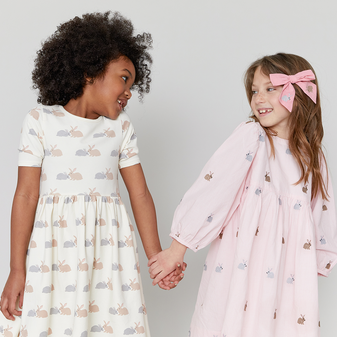 Pink Check Bunny Bea Dress