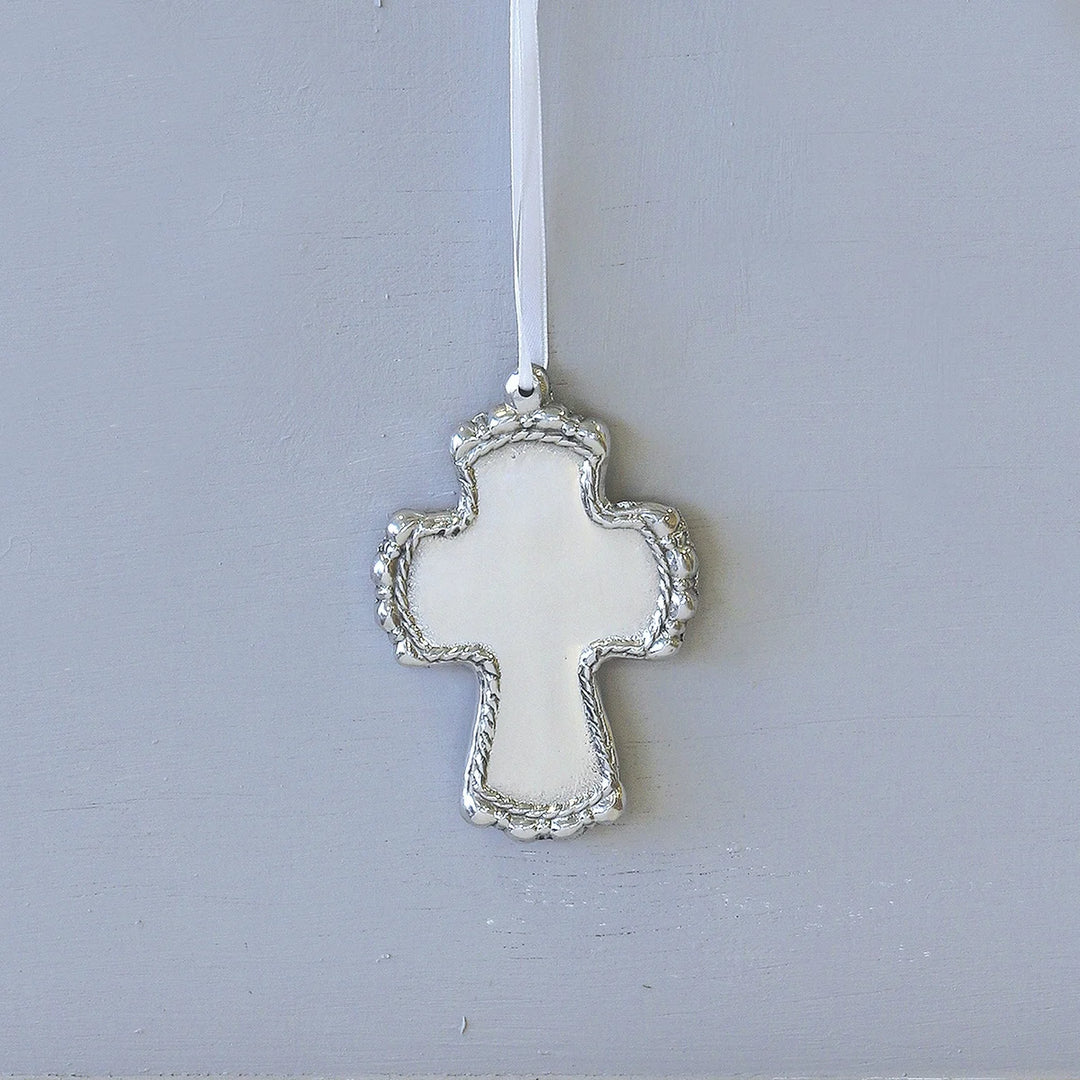 Baby Cord Cross Ornament