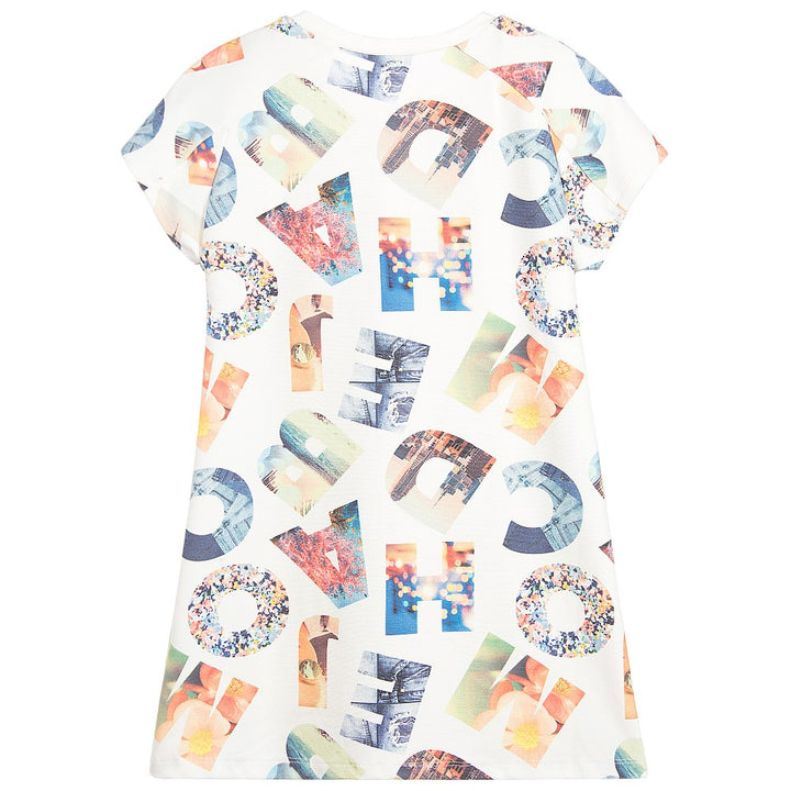 Alphabet Print Short Sleeve Dress