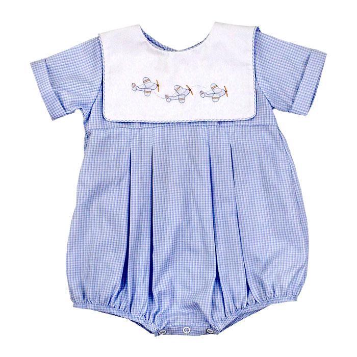 Blue Airplanes Dressy Short Bubble