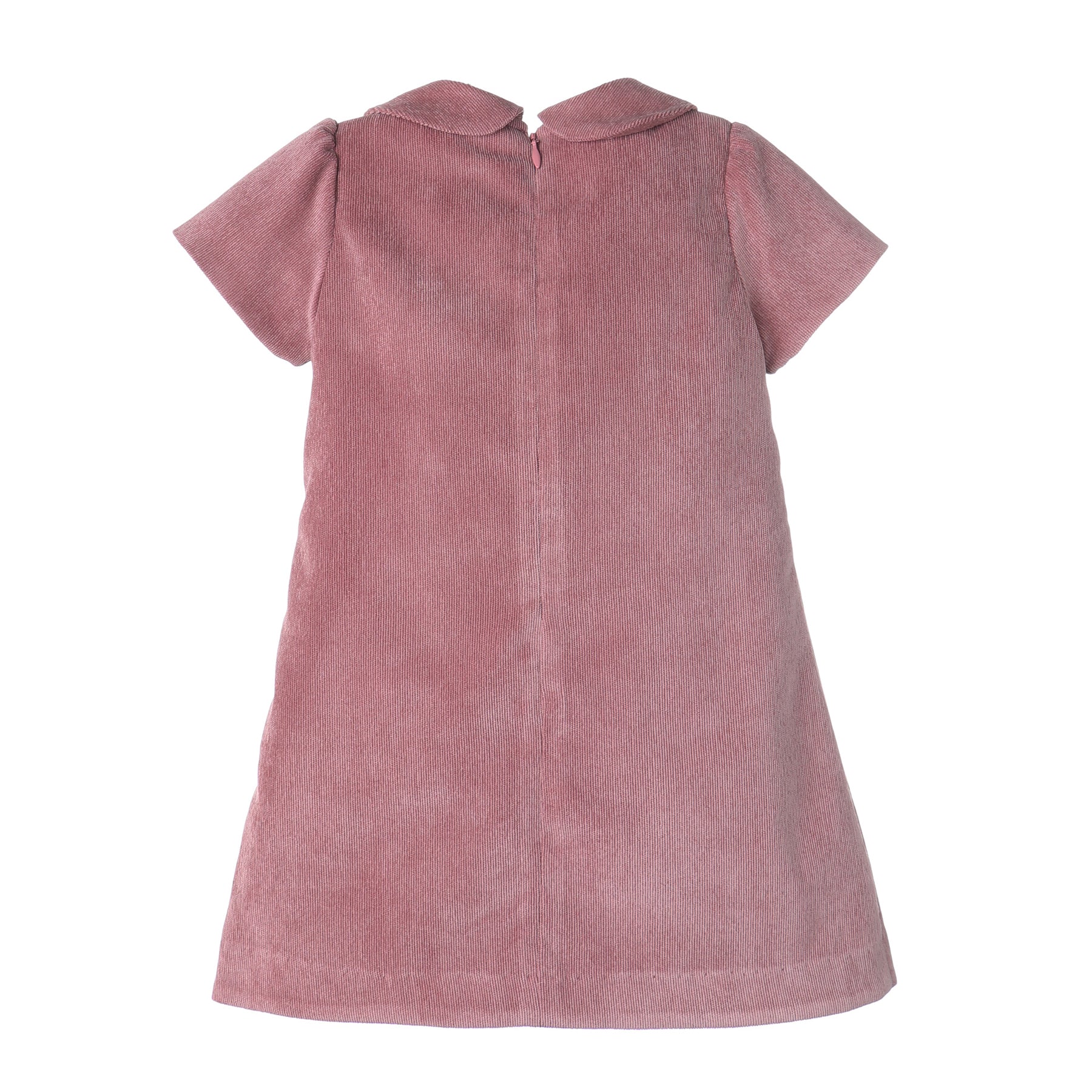 Pink A-Line Corduroy Dress