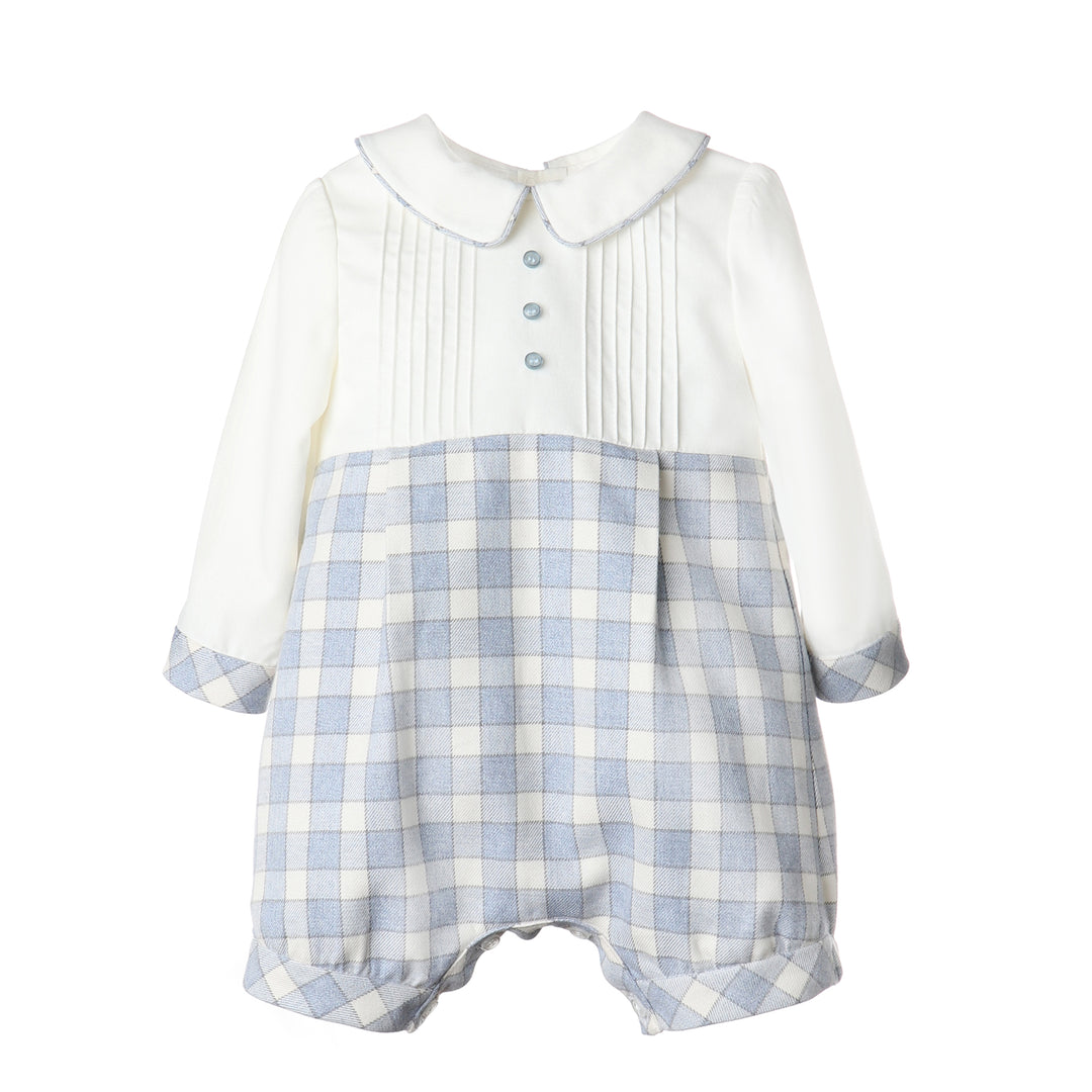 Boy's Blue Gingham Check Bubble