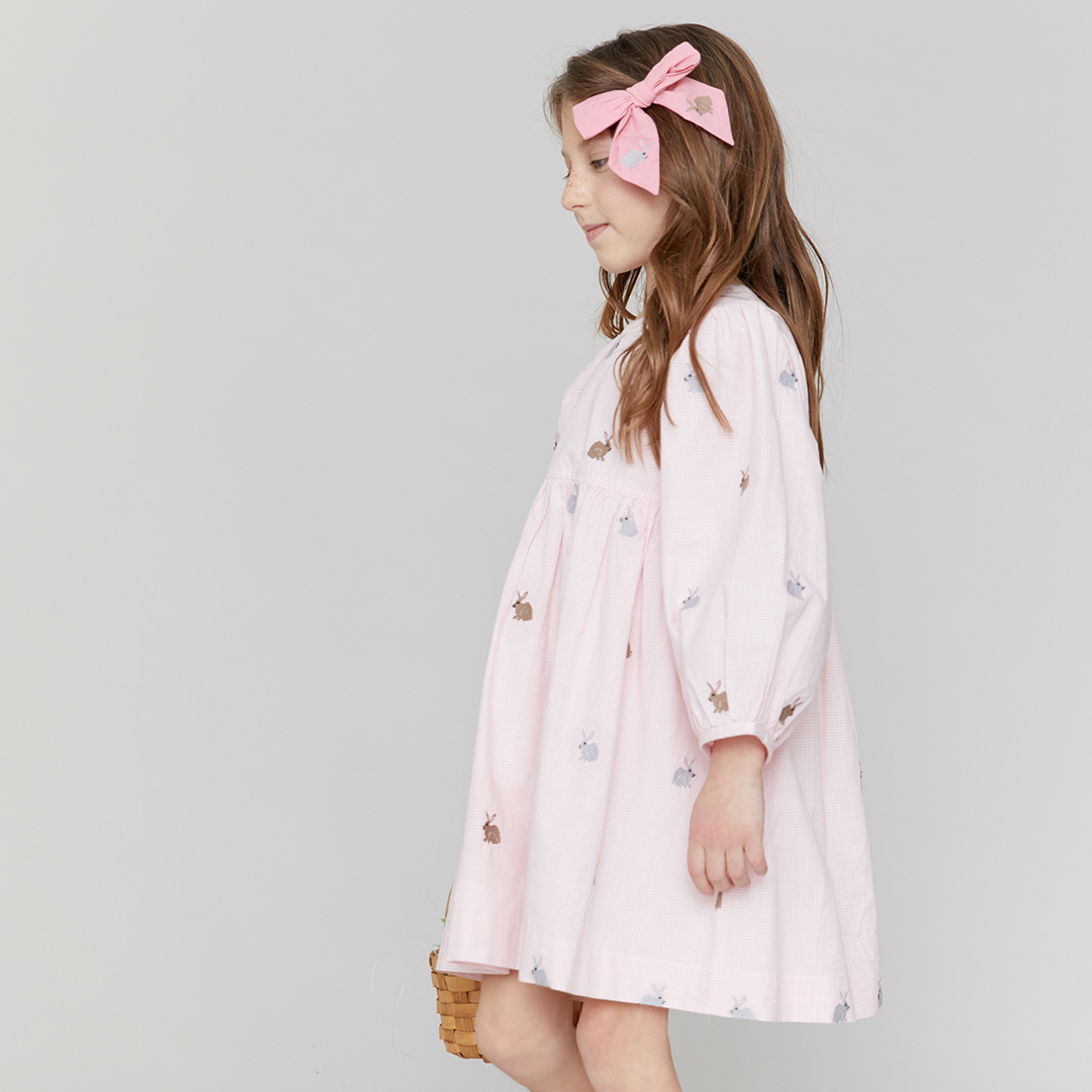 Pink Check Bunny Bea Dress