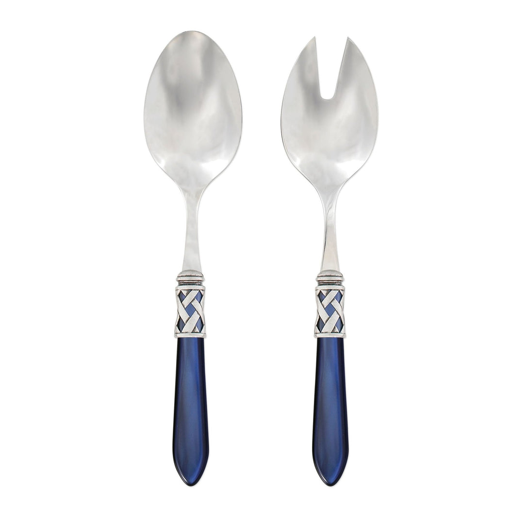 Aladdin Antique Blue Salad Server Set