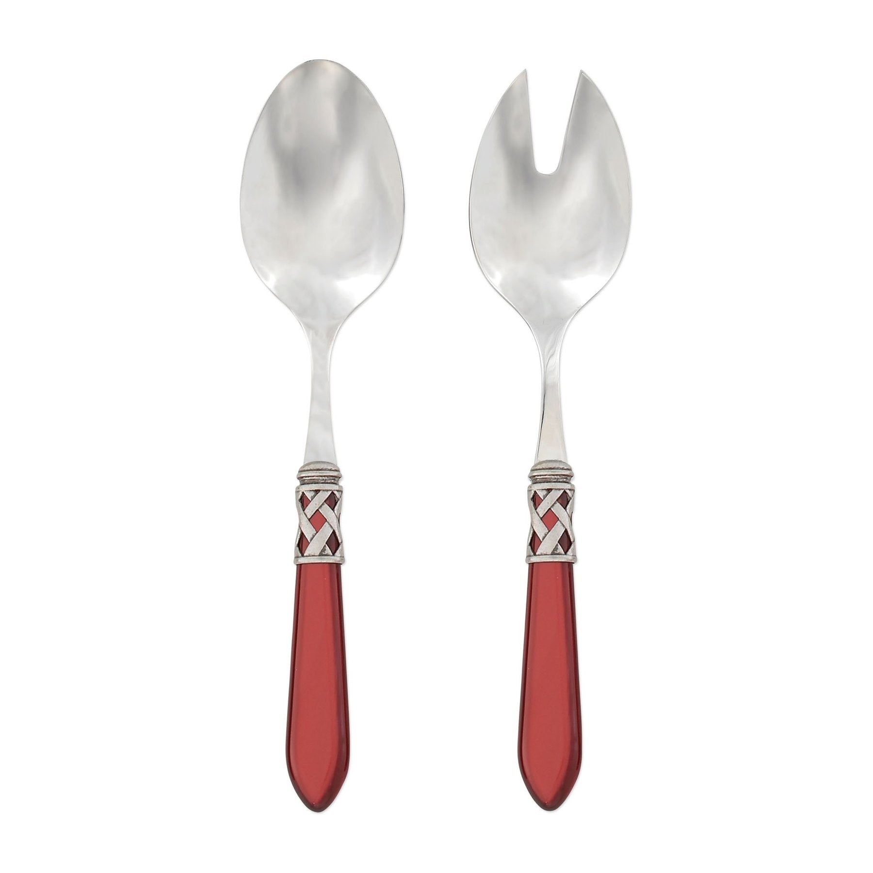 Aladdin Antique Red Salad Server Set