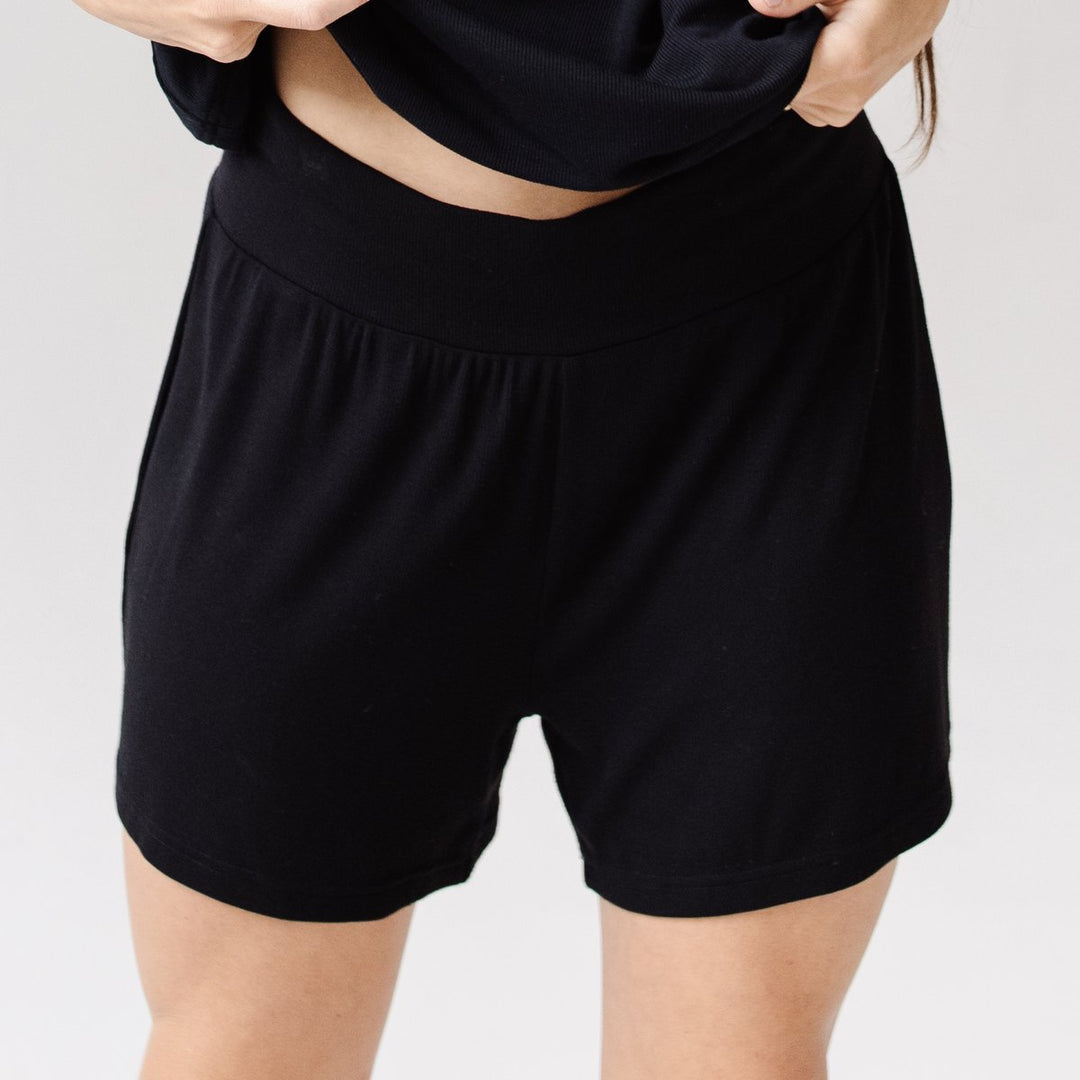 Rib-Knit Bamboo Lounge Short