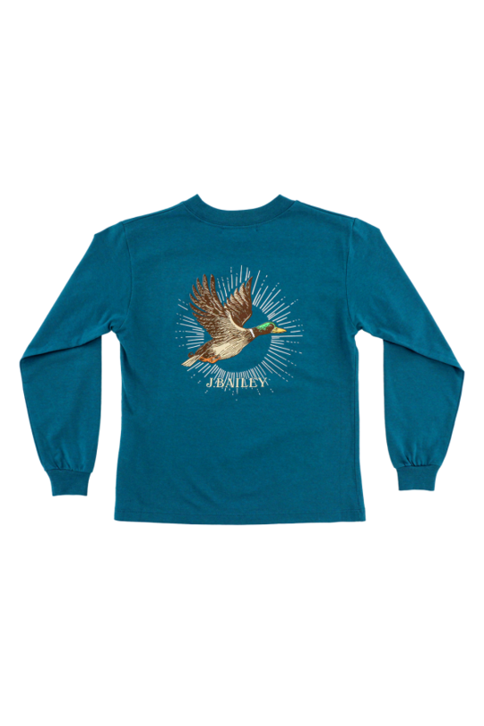 Teal Duck Long Sleeve T-Shirt