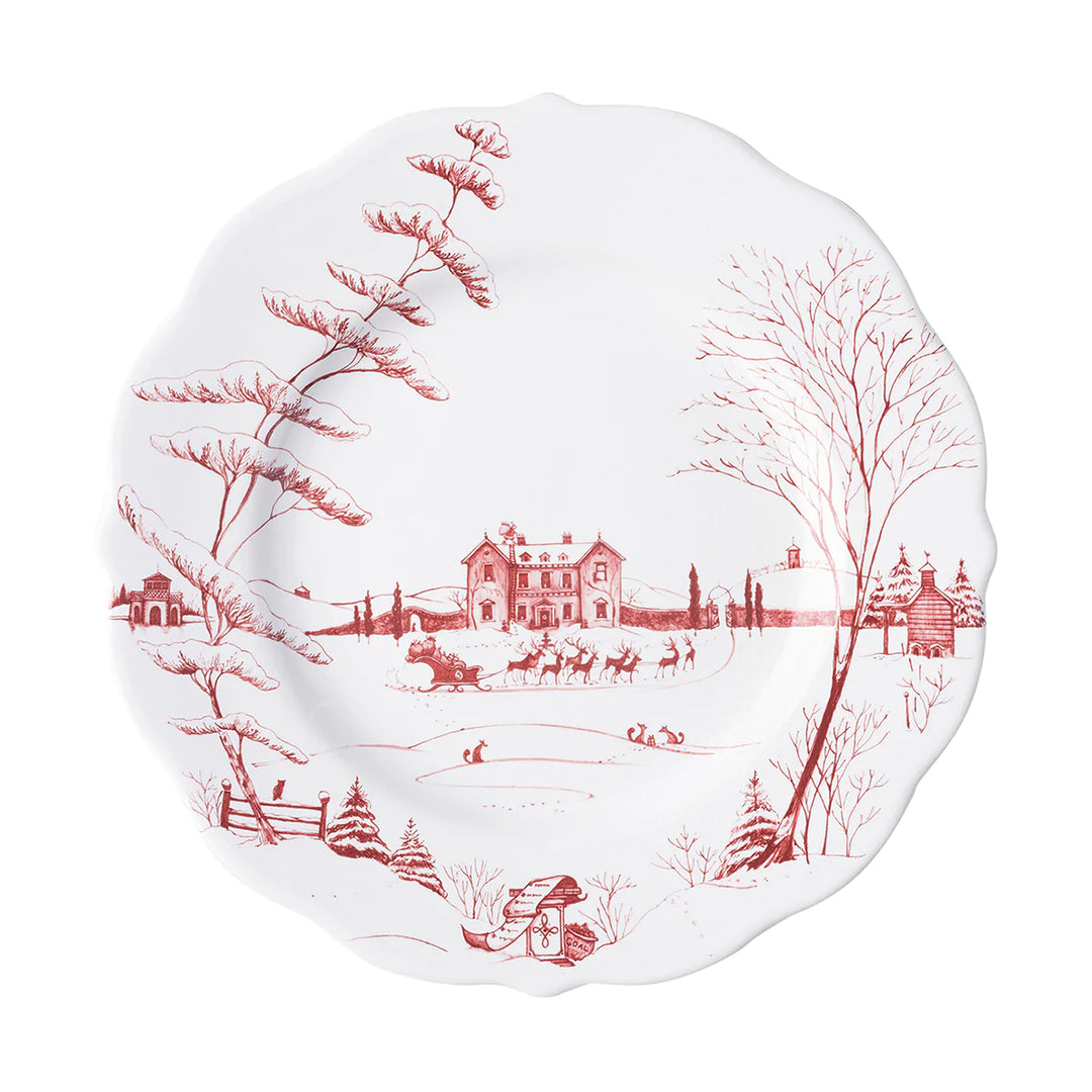 Country Estate Winter Frolic Ruby 4pc Setting