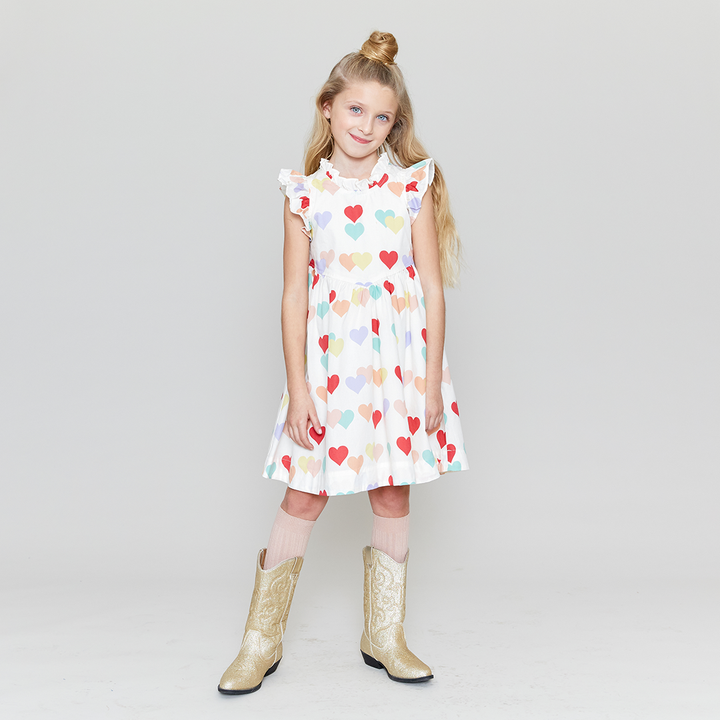 Multi Hearts Jennifer Dress