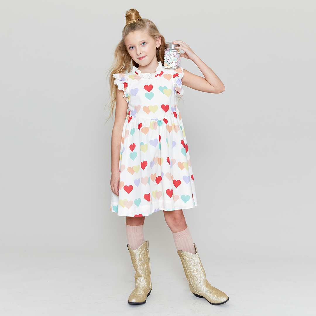 Multi Hearts Jennifer Dress