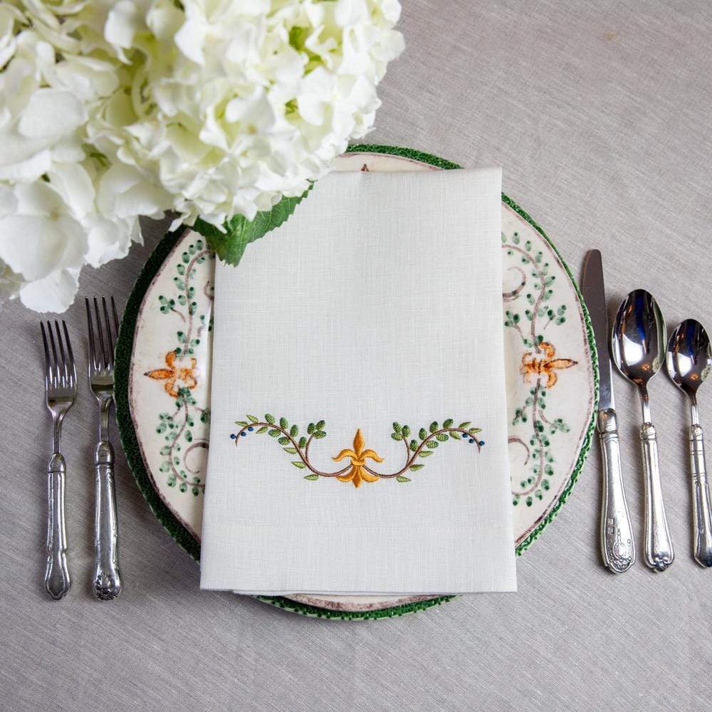 Medici Cream Tri-Fold Napkin 