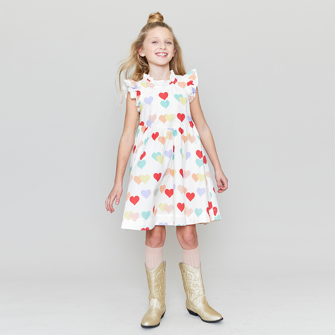 Multi Hearts Jennifer Dress