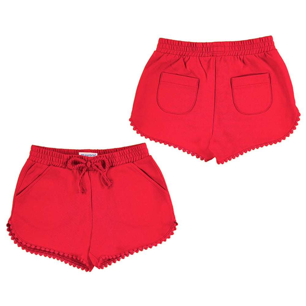 Red Chenille Shorts