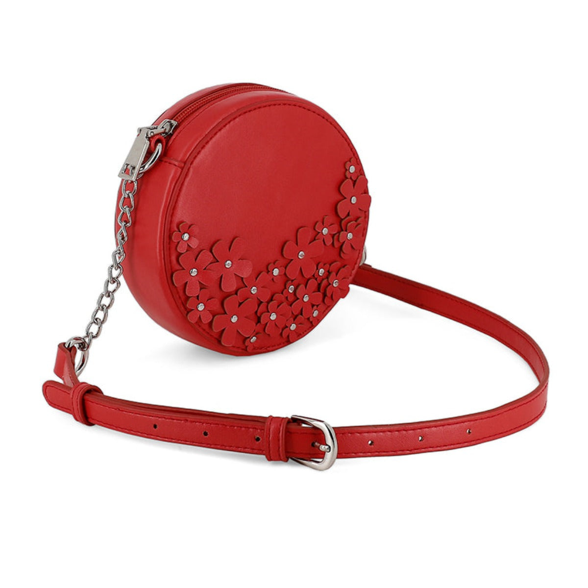 Red Floral Crossbody Bag