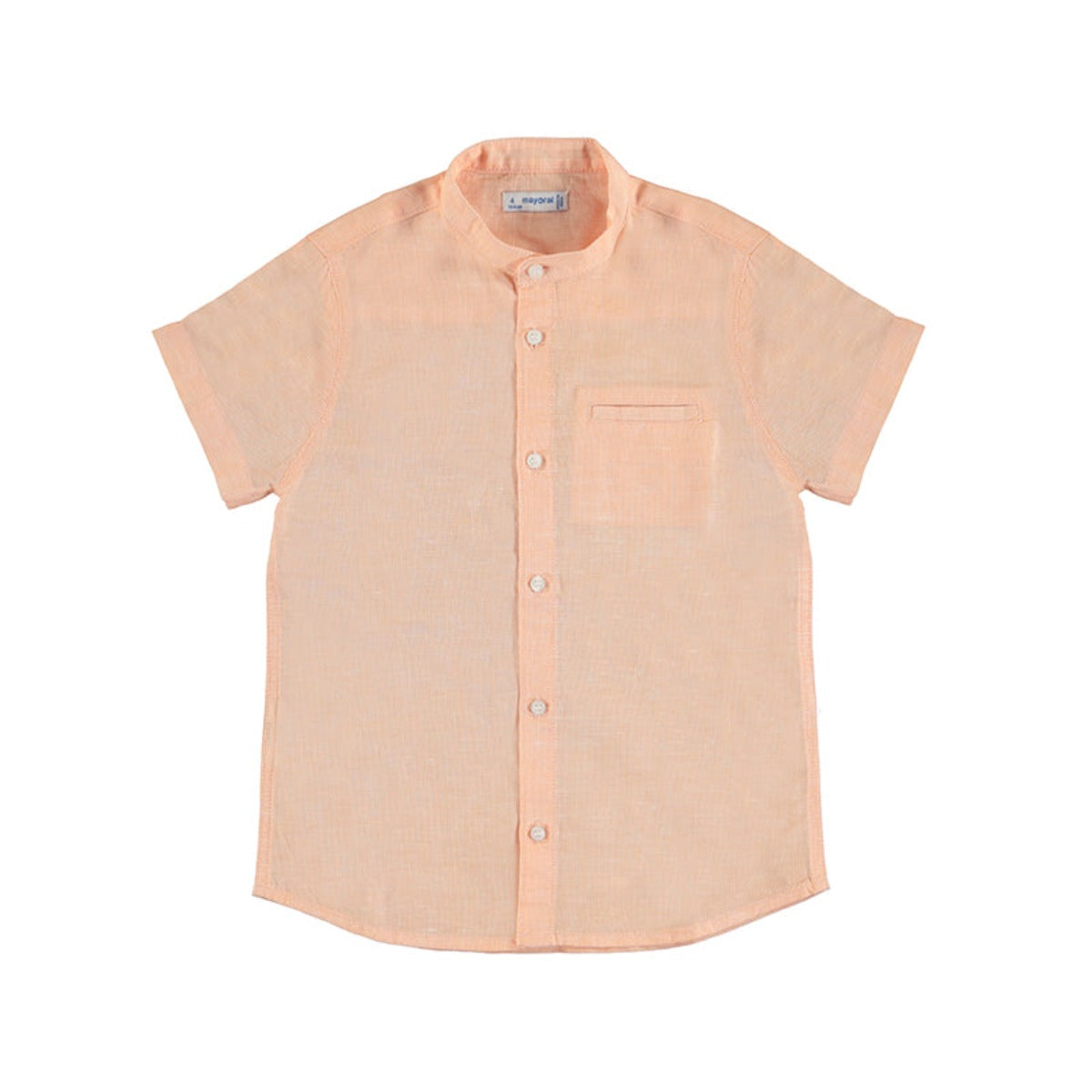 Orange Mao Collar Button Down