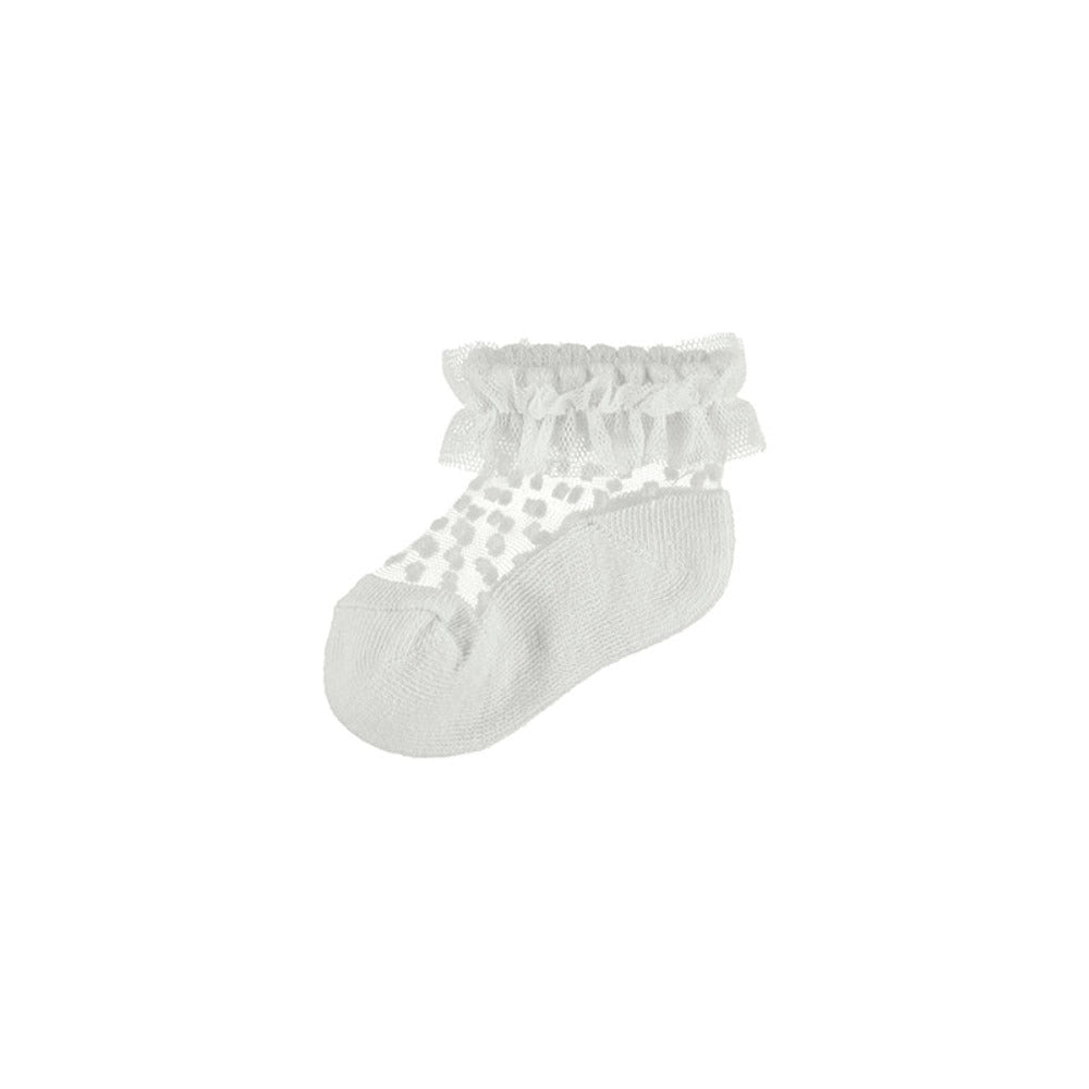 Natural Ruffled Socks