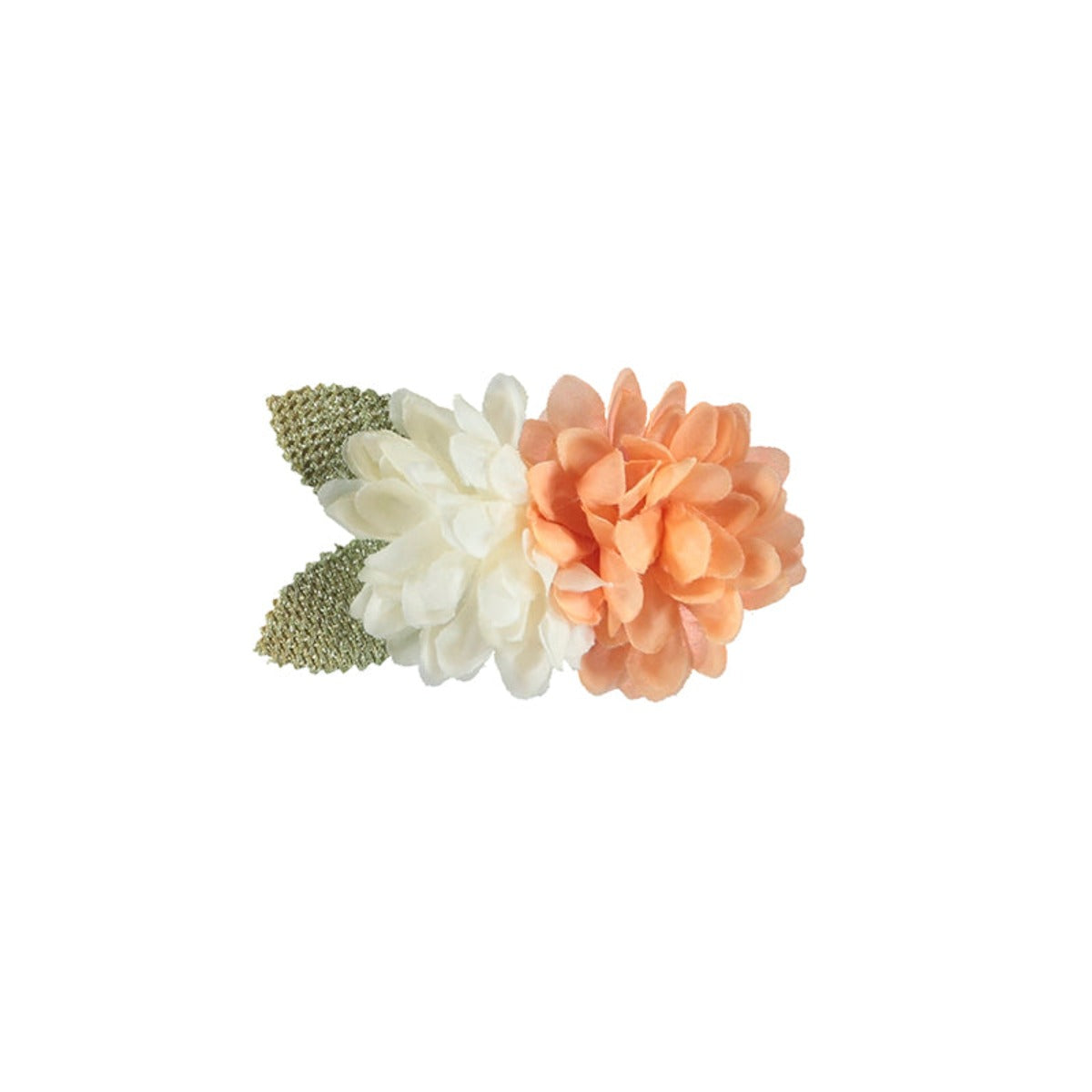 Salmon Pink Flower Hair Clip