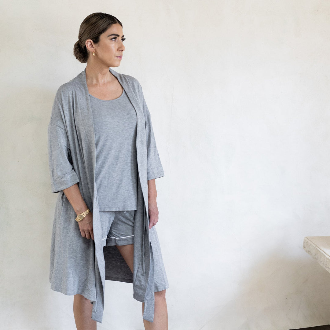 Stretch-Knit Bamboo Kimono Robe