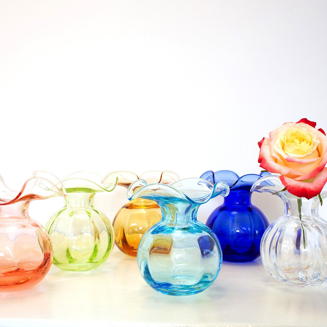 Hibiscus Glass Bud Vase