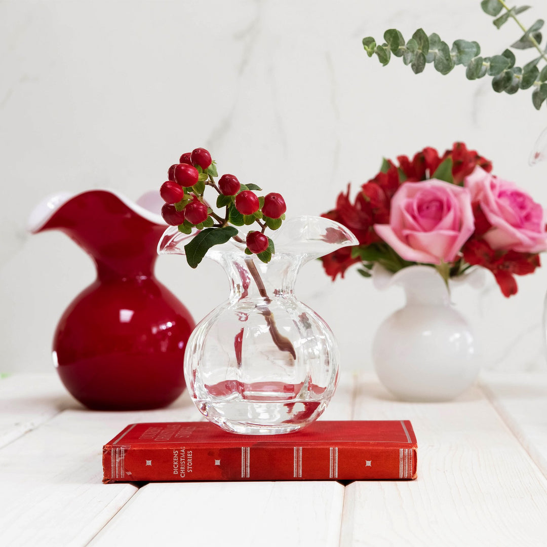 Hibiscus Glass Bud Vase