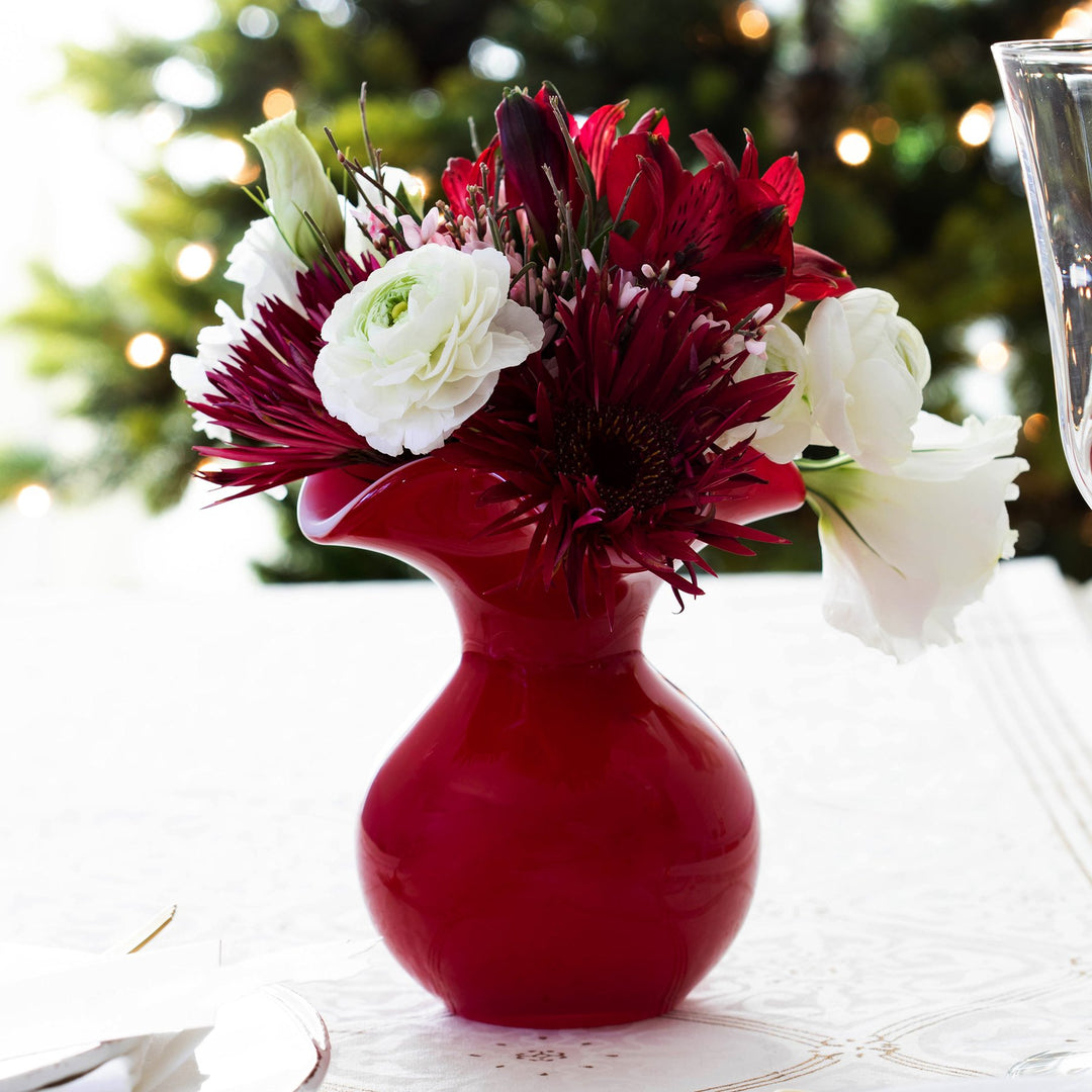 Red Hibiscus Bud Vase